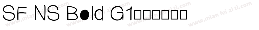 SF NS Bold G1字体转换